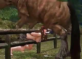 Mouth fucked by force by a hardcore 3D pony
